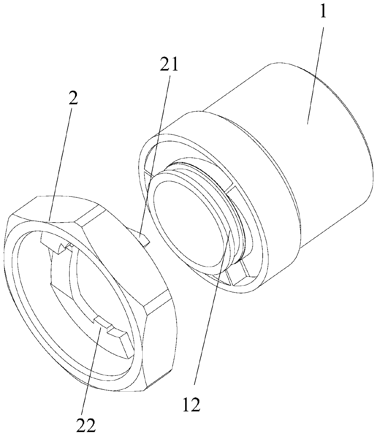 Disdisassembly-prevention union nut assembly, pipeline system and domestic appliance