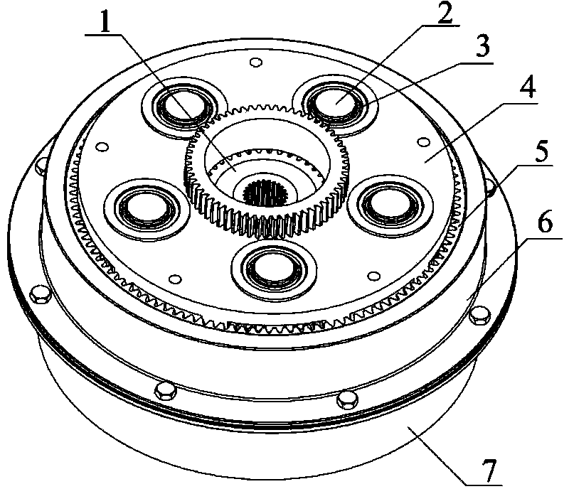 Star type herringbone gear reducer