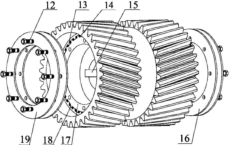 Star type herringbone gear reducer