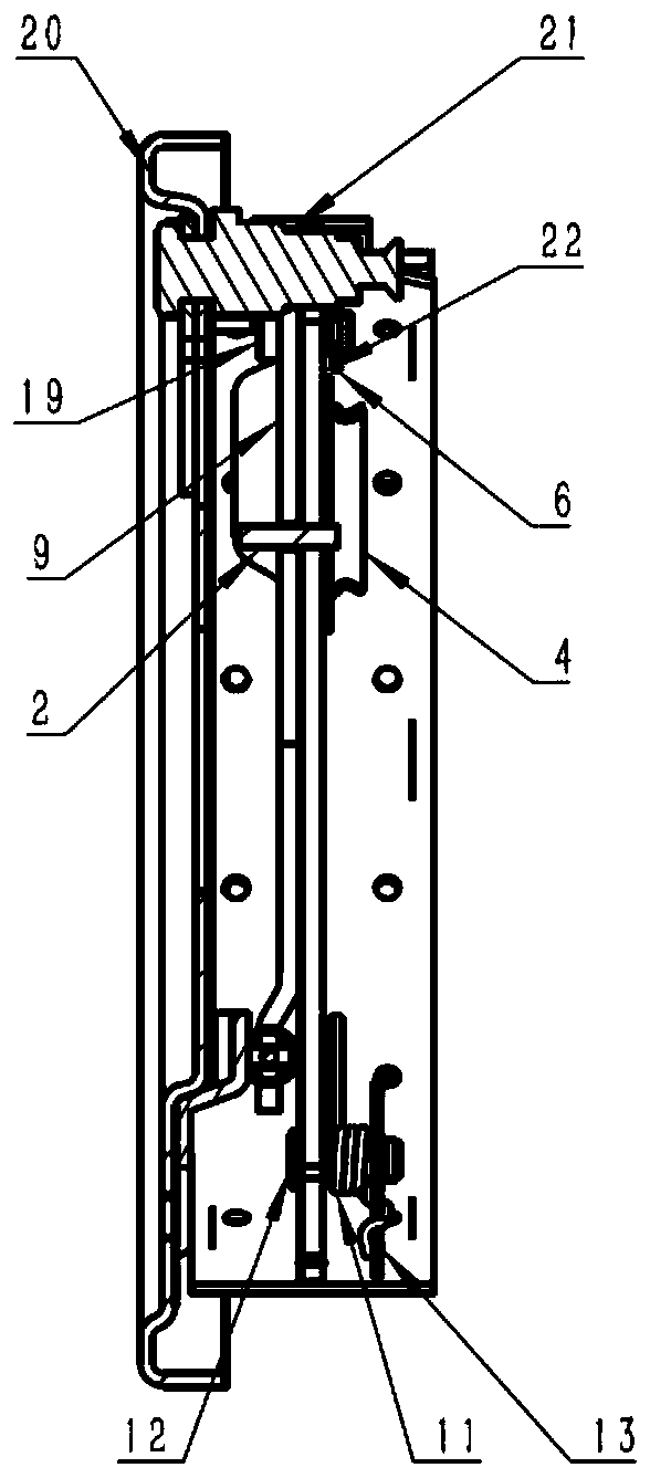 Self-adjustable servo type service drum brake with parking function