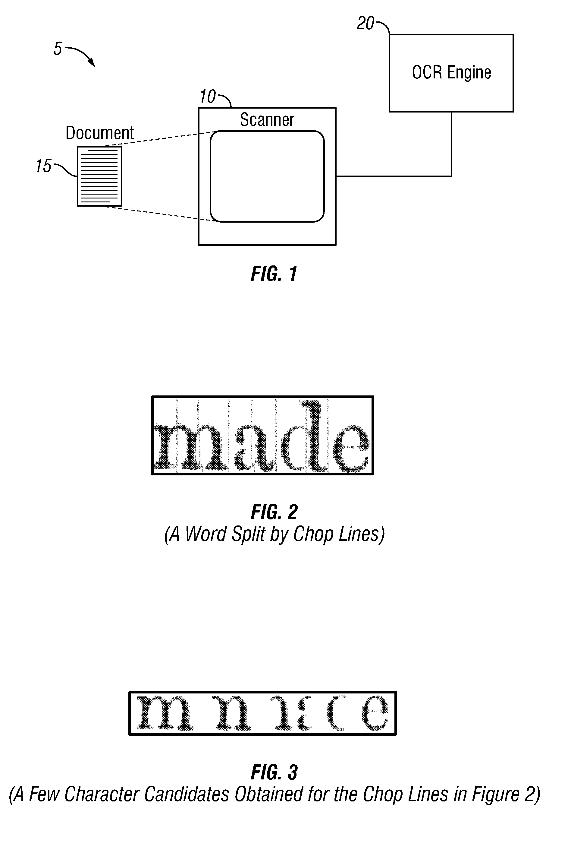 Word recognition of text undergoing an OCR process