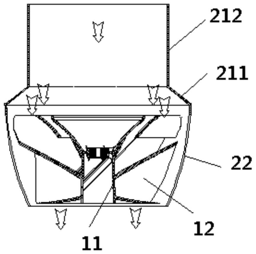 Mixed-flow fan blades, air duct structure and air conditioner indoor unit