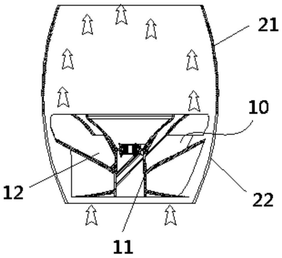 Mixed-flow fan blades, air duct structure and air conditioner indoor unit