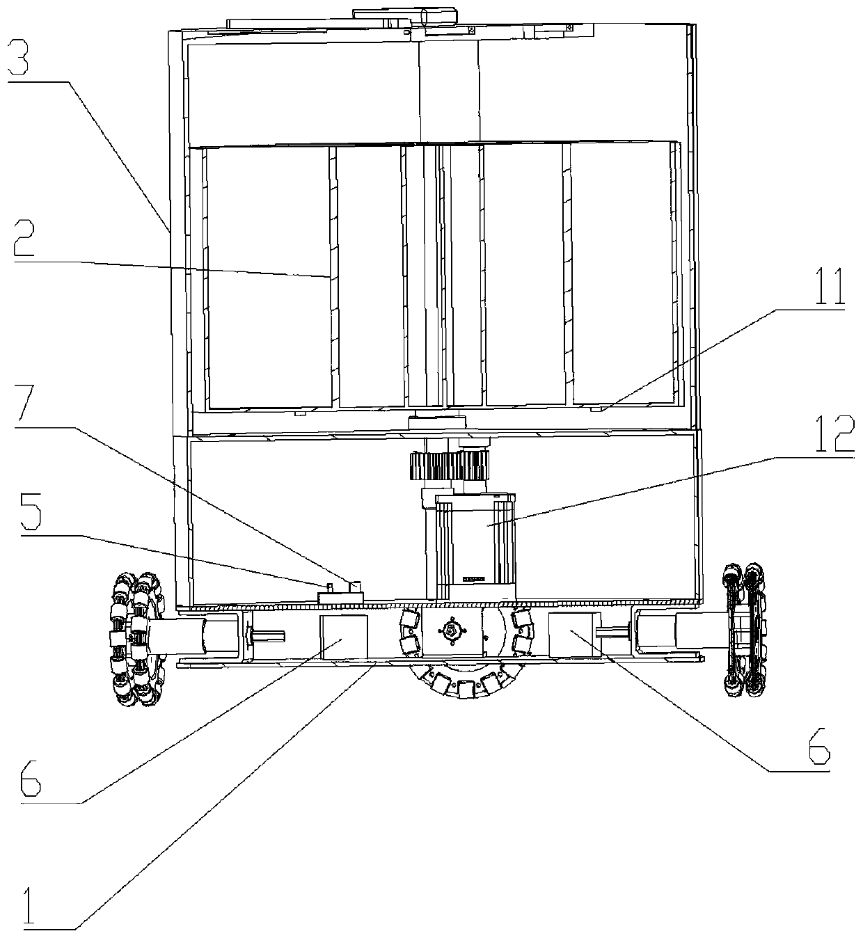 Intelligent library book collection, storage and concentrated transportation robot