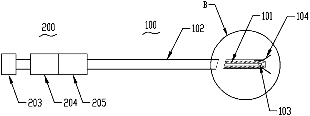 Intrauterine intact lymph node biopsy device, biopsy system and use method thereof