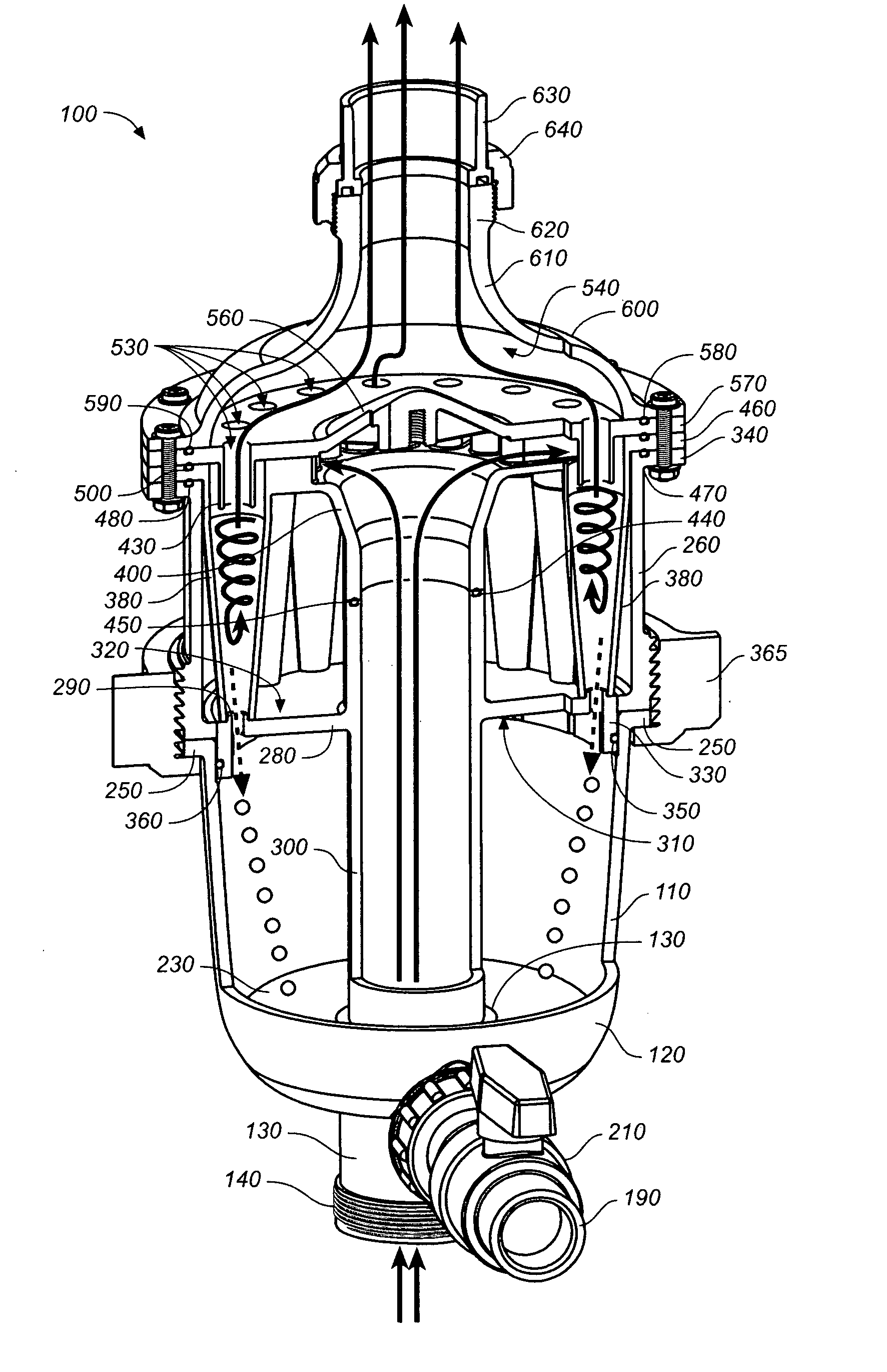 Multi-cyclone sediment filter