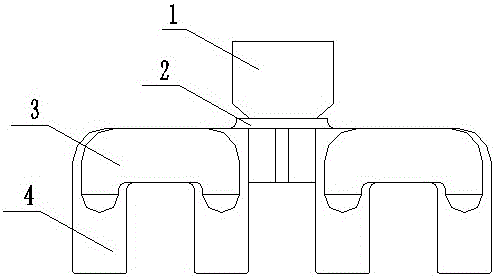 The method of lost foam casting anode steel claw and the white mold of anode steel claw formed