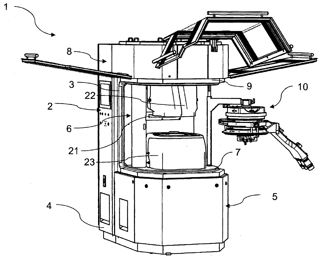 Rotary tablet press comprising a turret and a method of providing improved adjustment of parts of the rotary tablet press