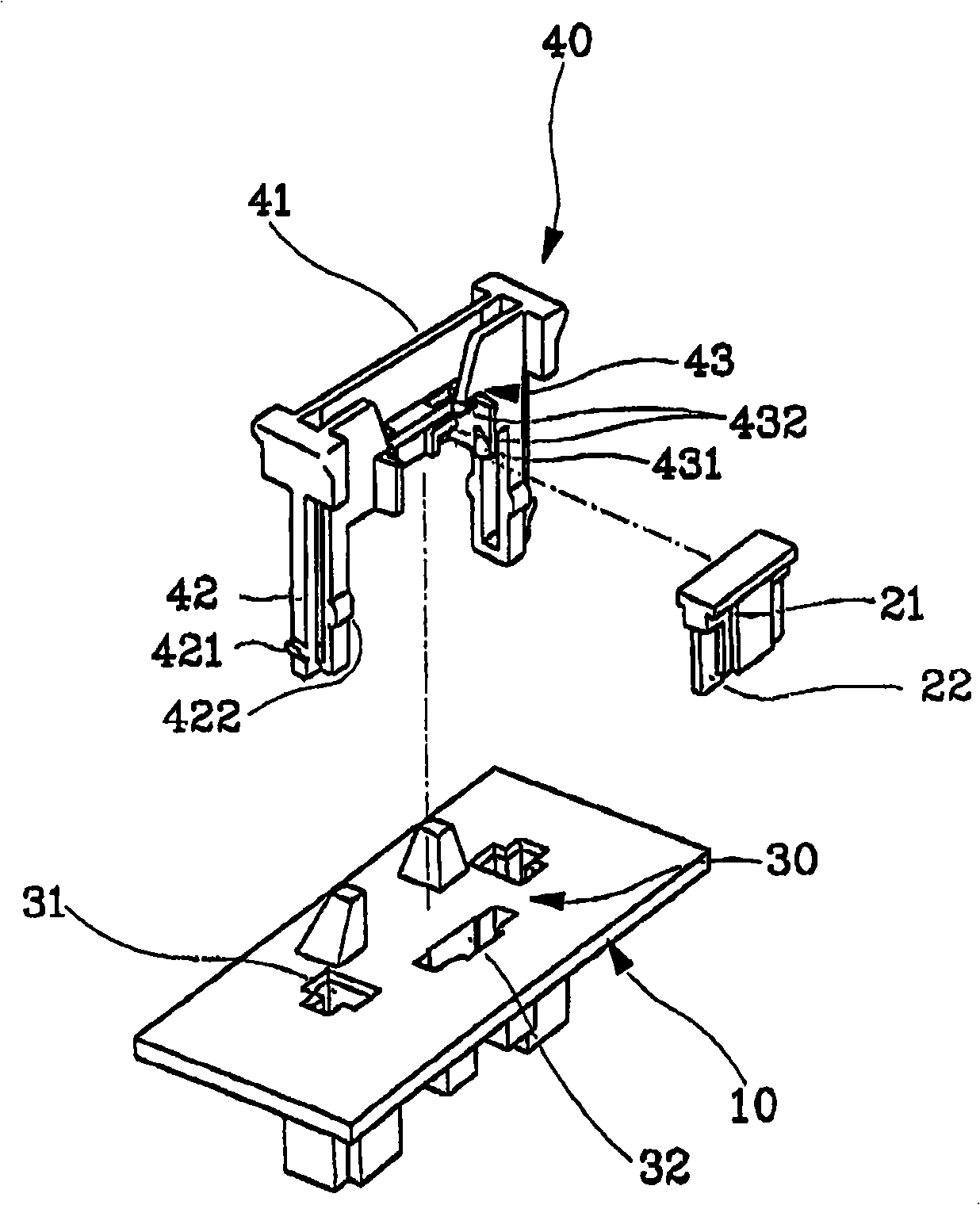 Fastening device for low-profile fuses of vehicle