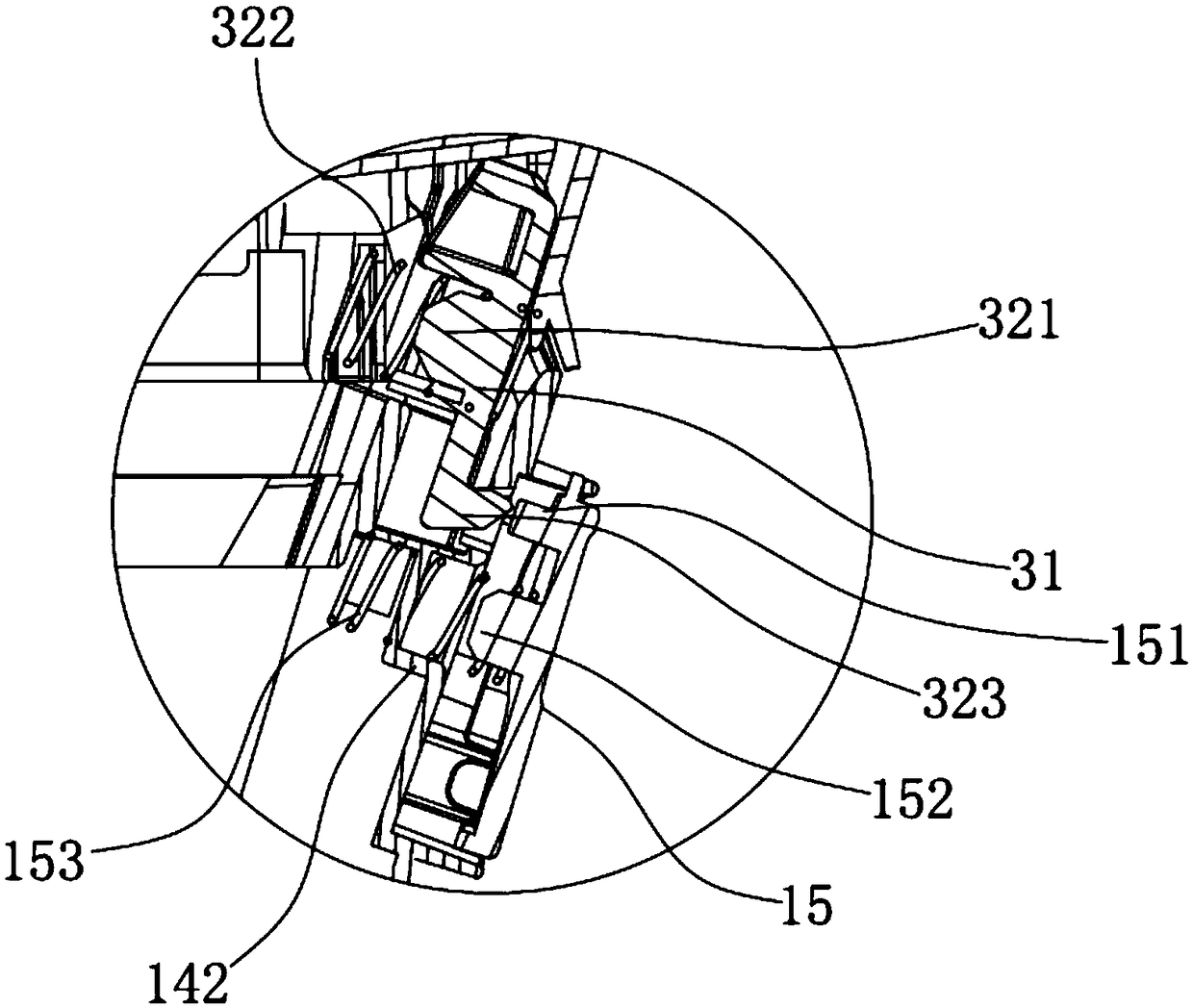 Vacuum cleaner dust cup structure without assembling rail and vacuum cleaner