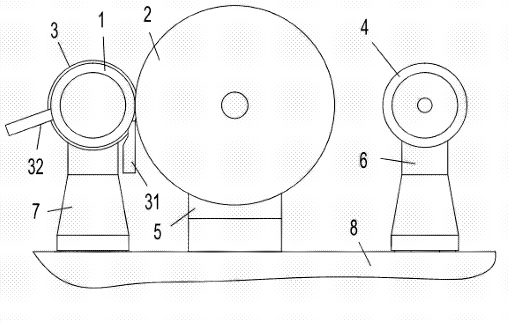 Bus section symmetric-convexity tapered roller and finish grinding method