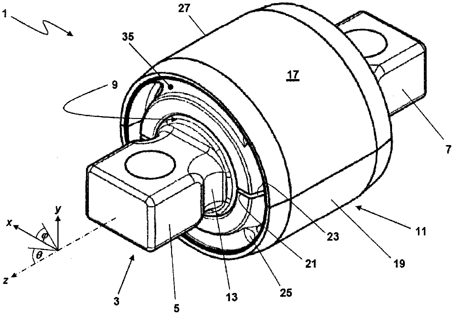 Reaction rod arrangement