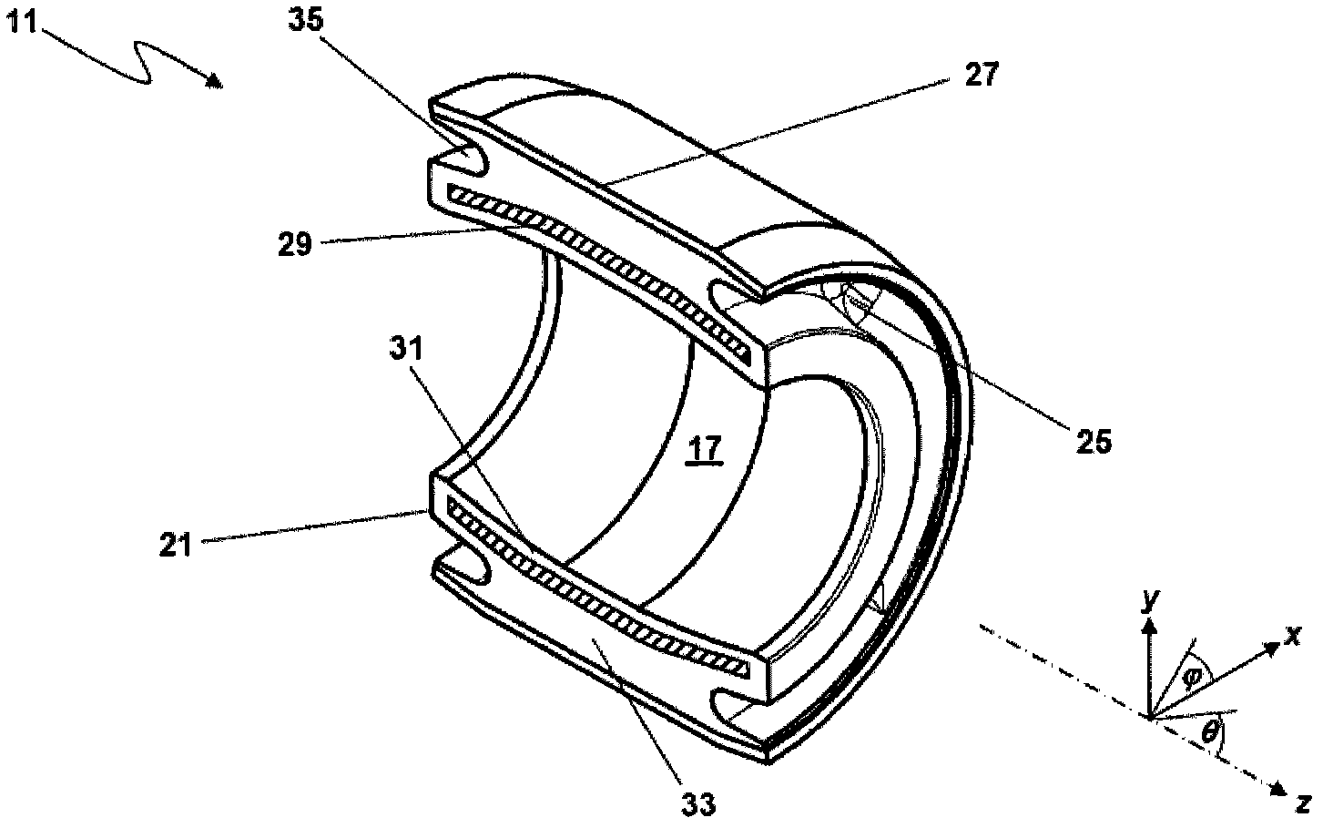 Reaction rod arrangement