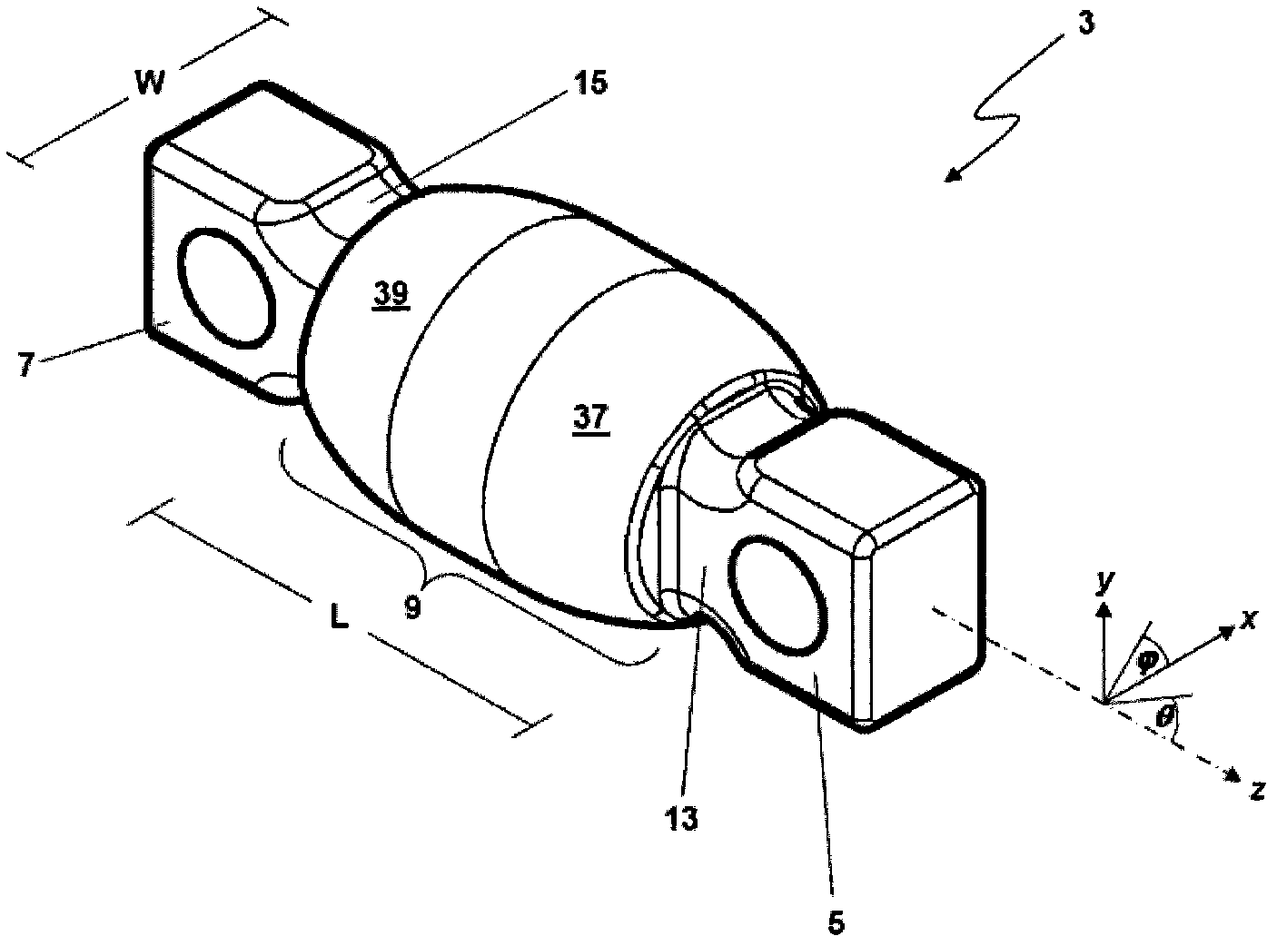 Reaction rod arrangement