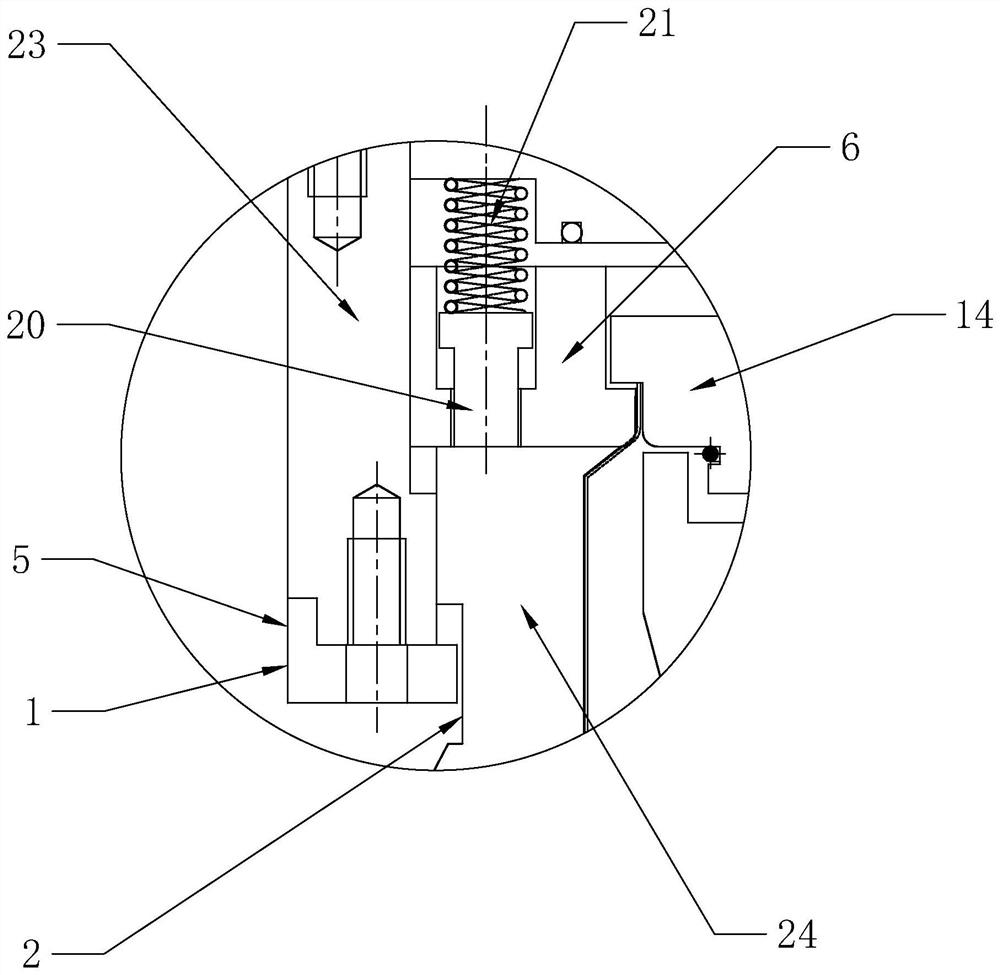 Self-demolding sealing and swelling water swelling mold of cup body