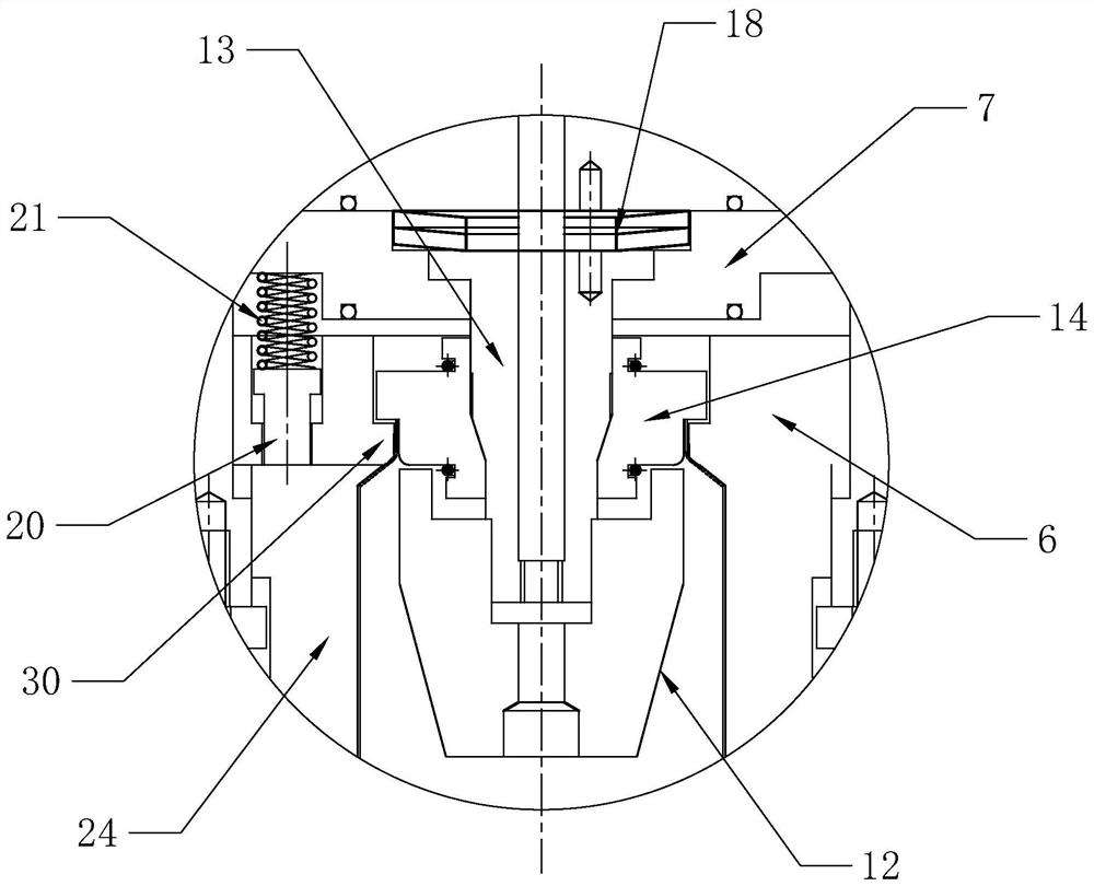 Self-demolding sealing and swelling water swelling mold of cup body