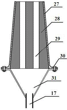 Device and method for single snorkel vacuum degassing refining of molten steel by employing bottom injection