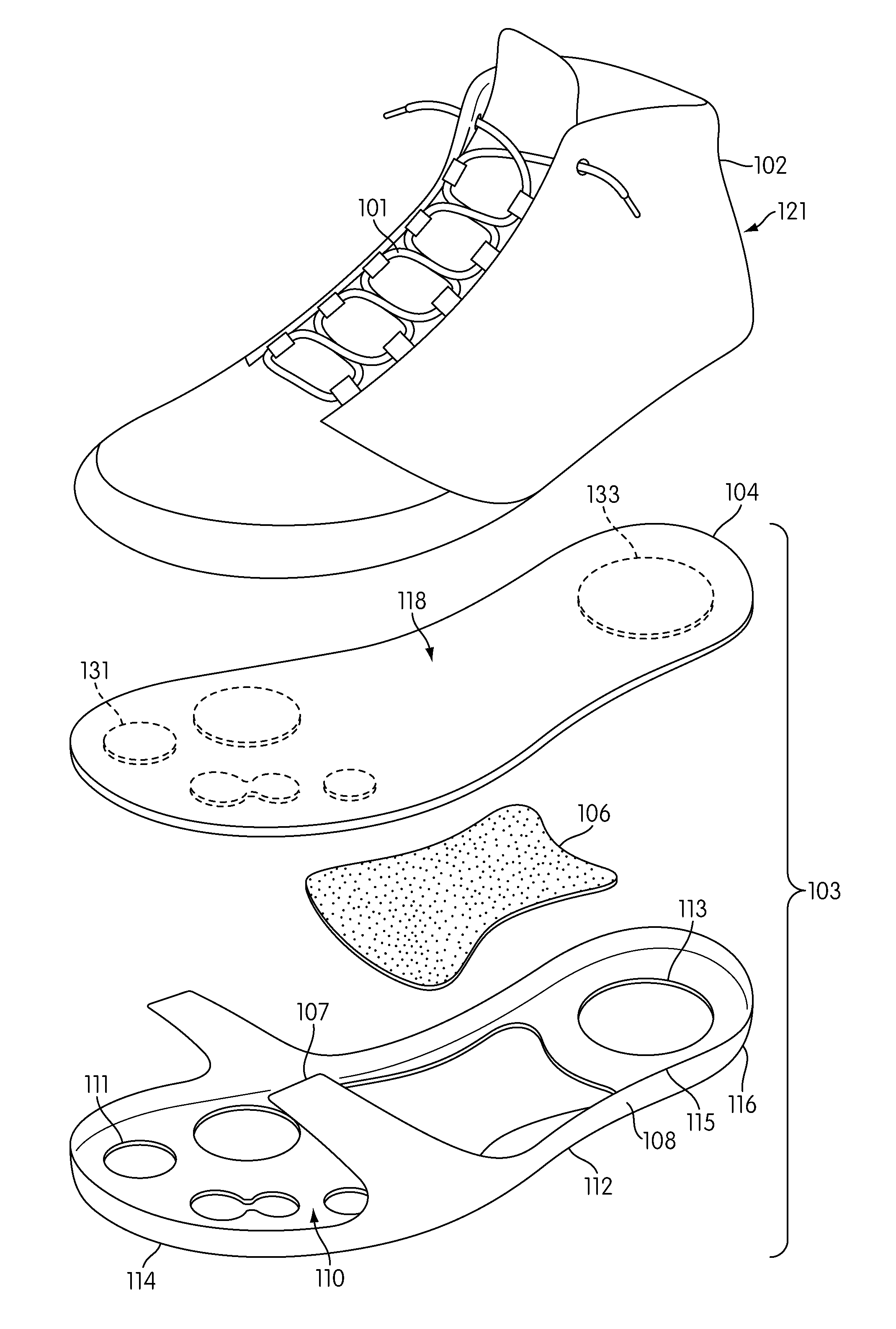 Method of making an article of footwear and apparatus