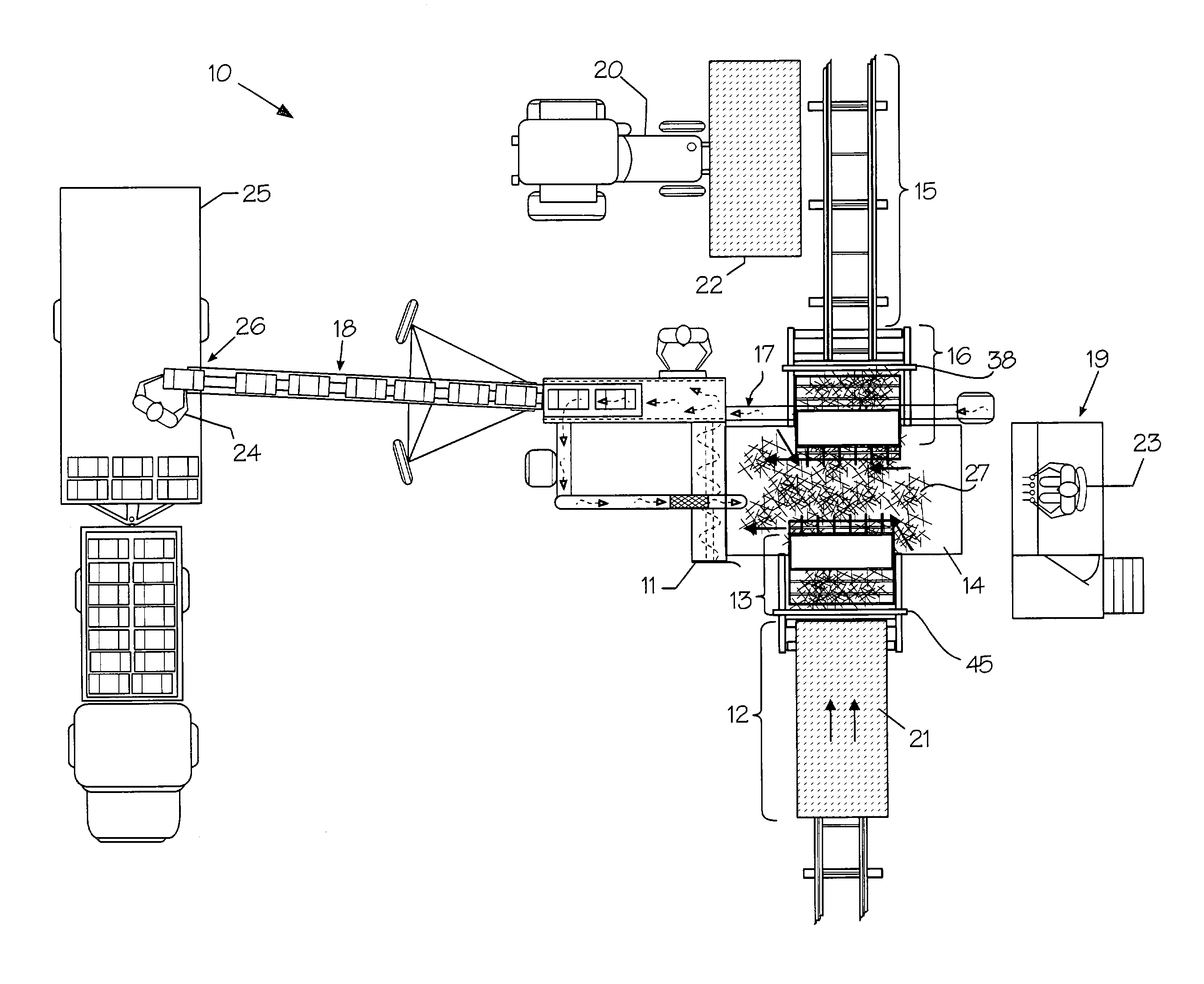 System for un-baling farm products