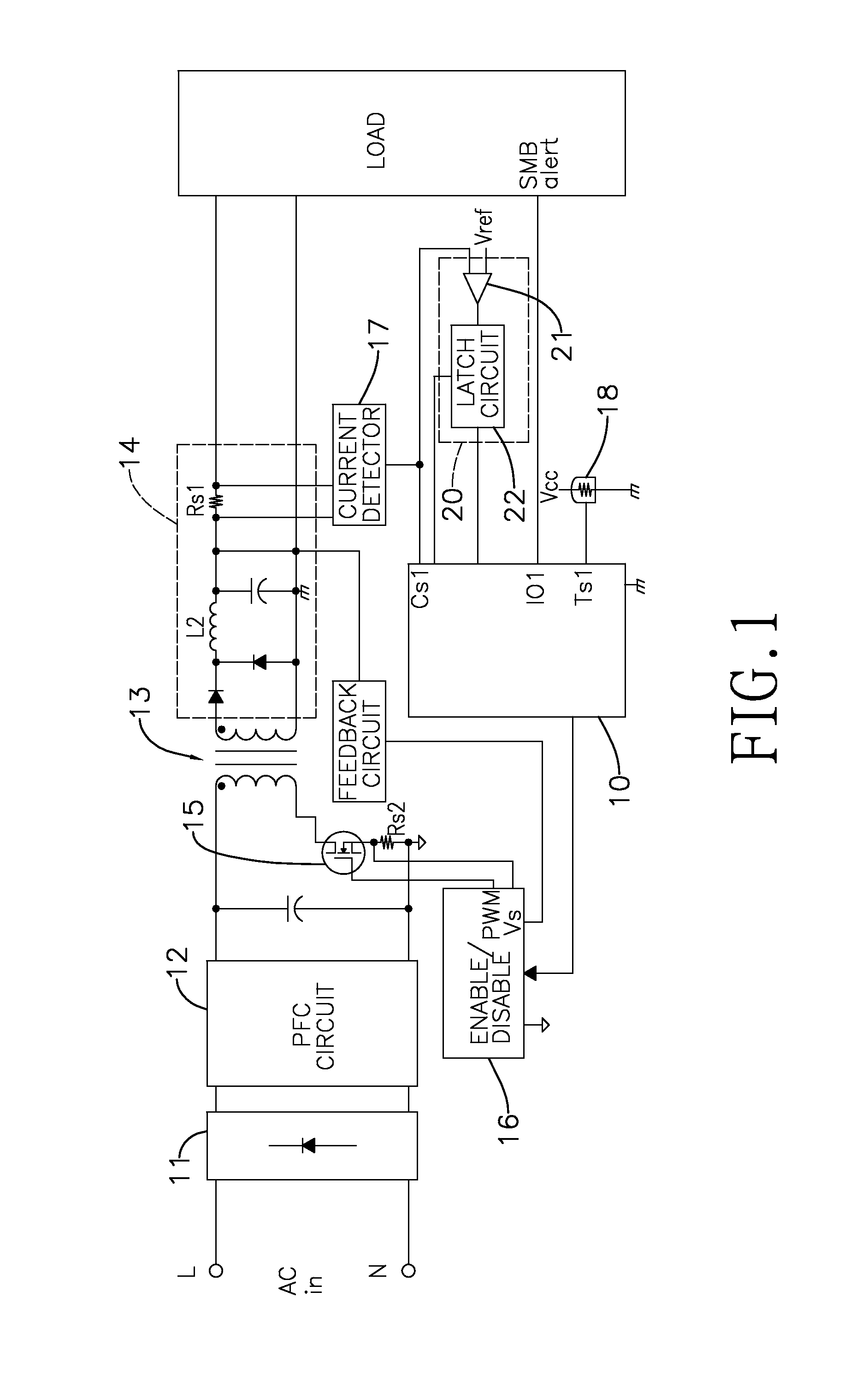 Power supply with output protection and control method of the power supply