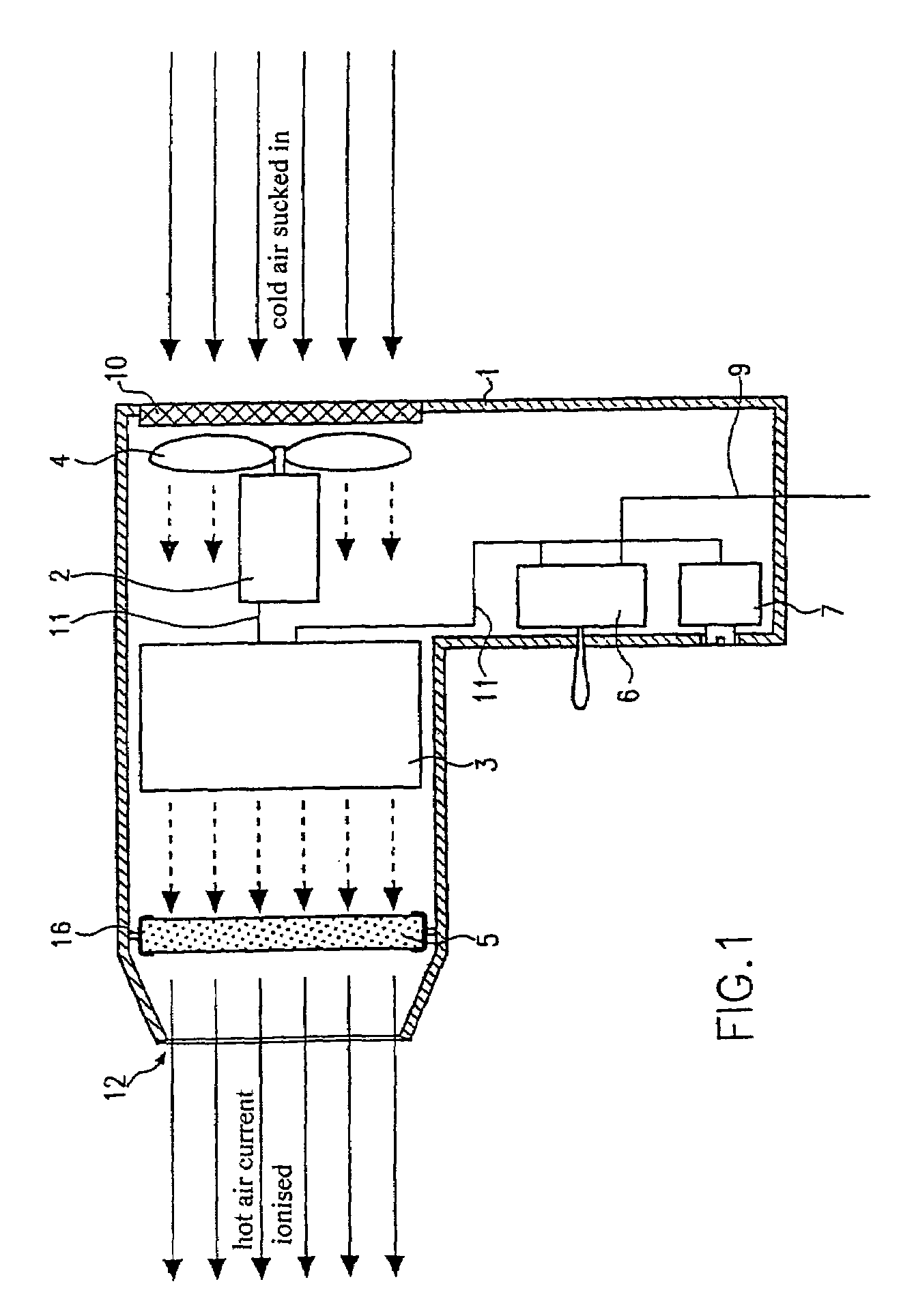 Therapy device for local treatment of colds