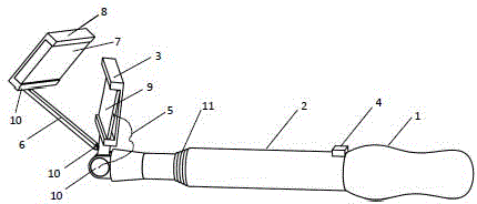 Self-timer rod capable of photographing by using rear camera