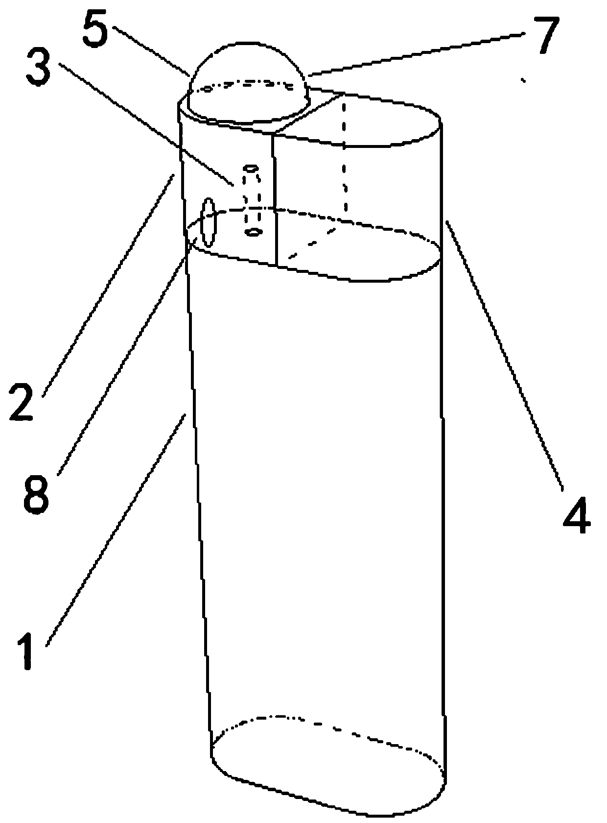 Elevator operation anti-infection touch end in epidemic situation and use method