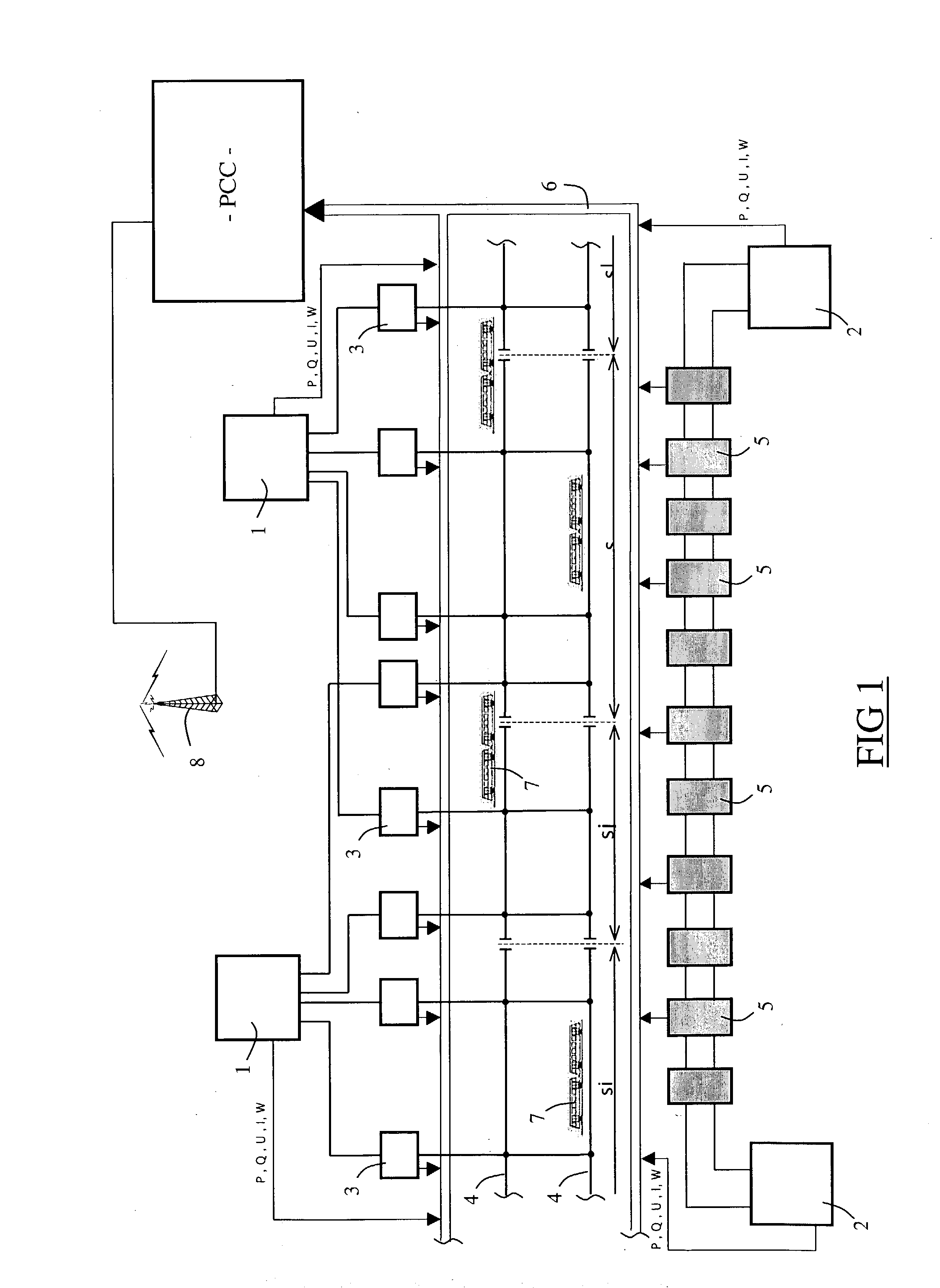 Method and a system for monitoring and regulating the power consumed by a transport system