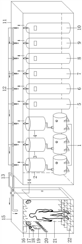 Gas-solid-liquid multi-hazard factor coupled catastrophe environment simulation system