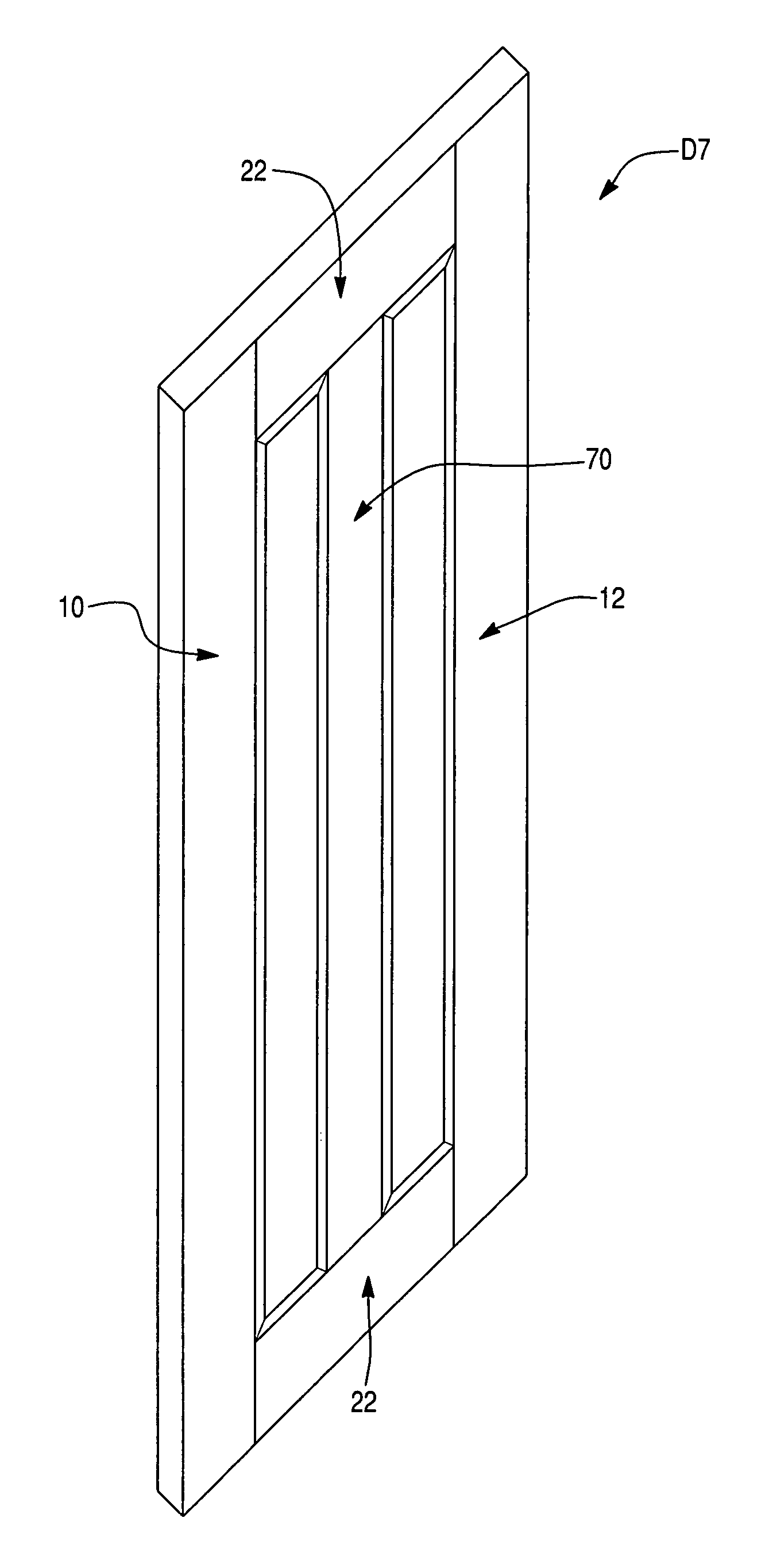 Universal door skin blank and door produced therefrom