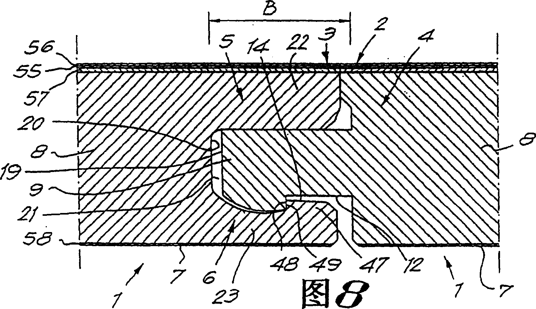 Floor made up of hard floor tile and method for manufacturing the floor tile