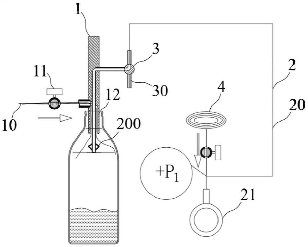 A non-contact liquid high-efficiency filling device