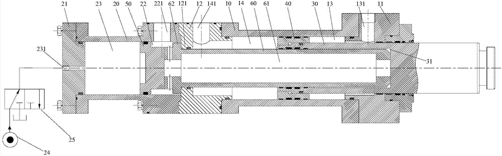 Pumping oil cylinder and pumping equipment provided with pumping oil cylinder