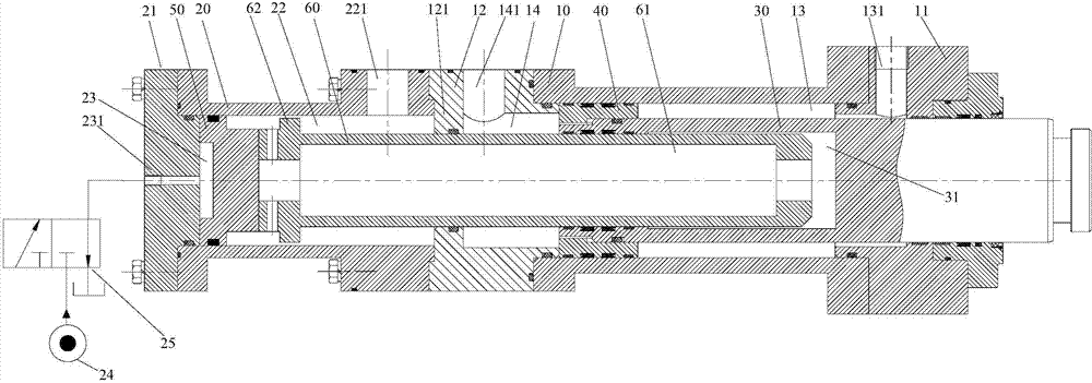 Pumping oil cylinder and pumping equipment provided with pumping oil cylinder