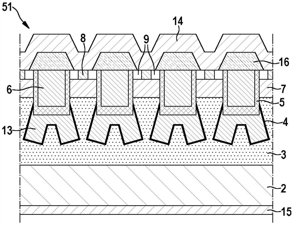 Vertical power transistor and method for producing the vertical power transistor