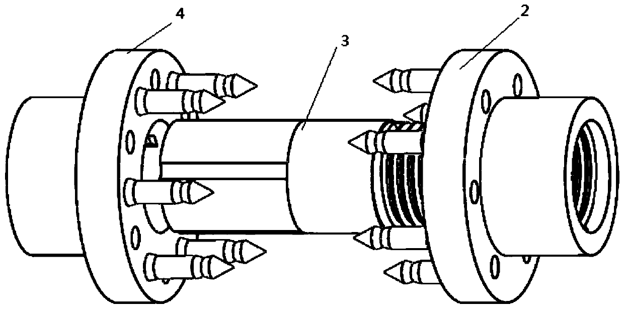 Degradable inward-turning annular pressure type biological tube anastomat