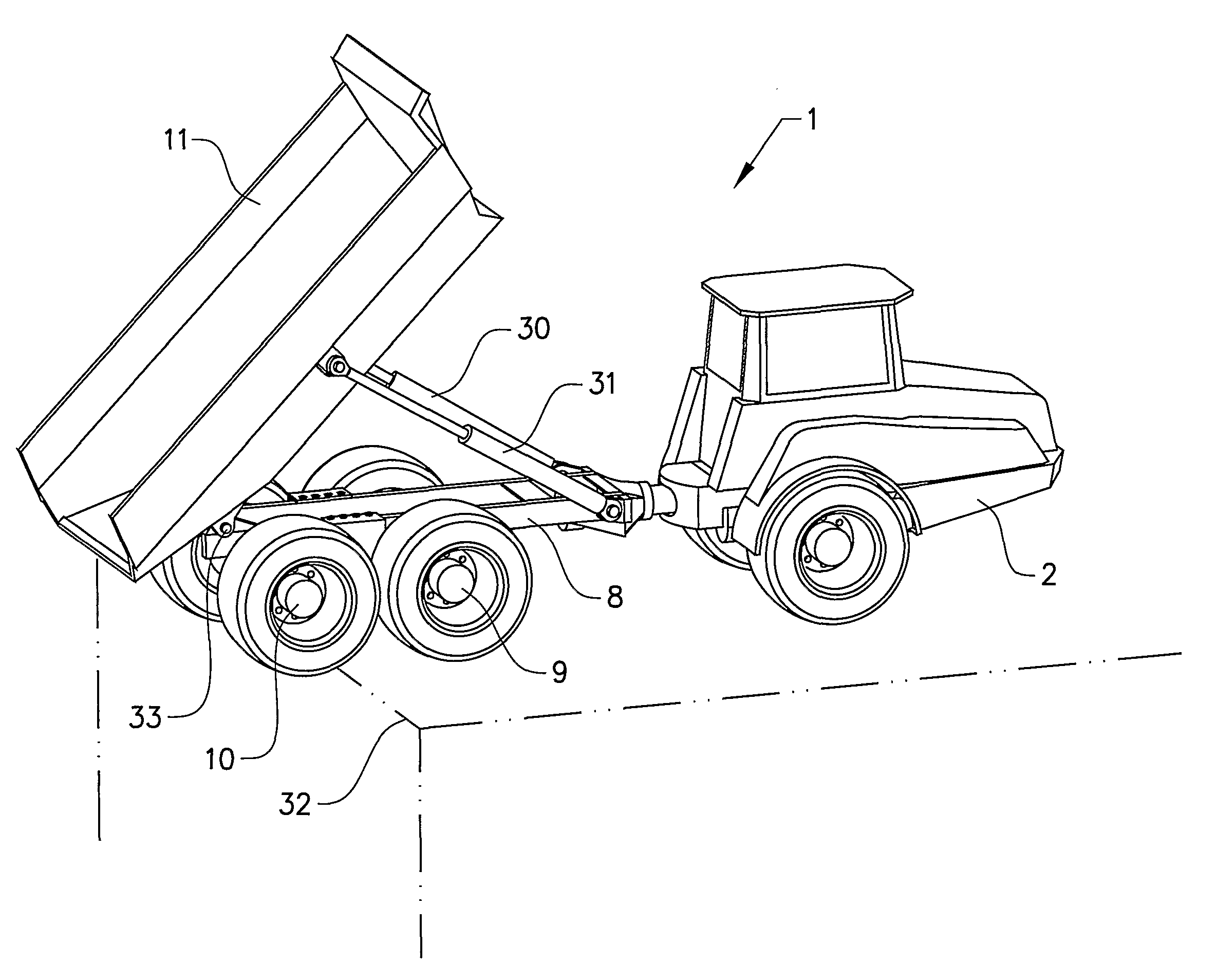 Method and an arrangement for preventing overturning a dump vehicle