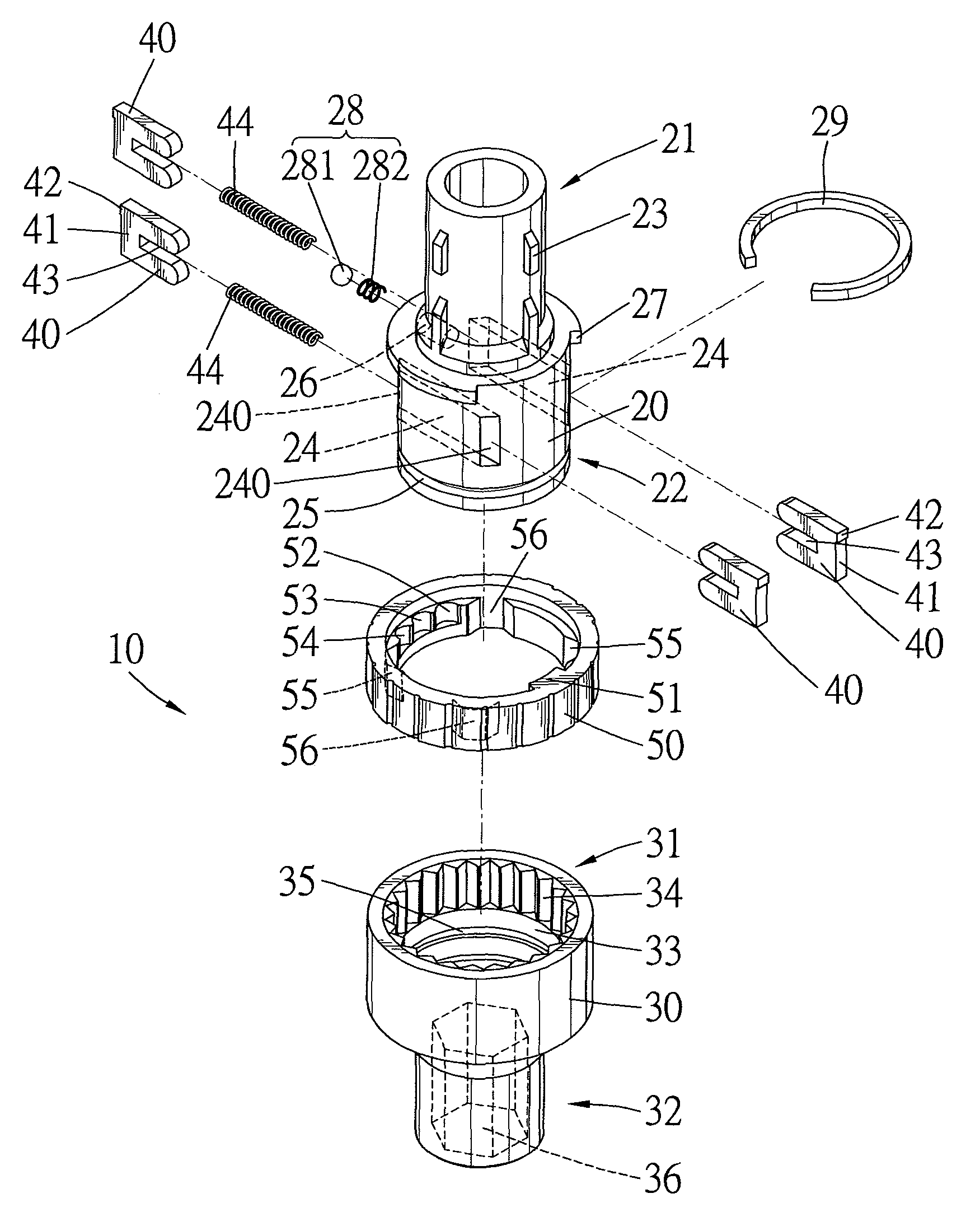 Screwdriver with ratchet mechanism