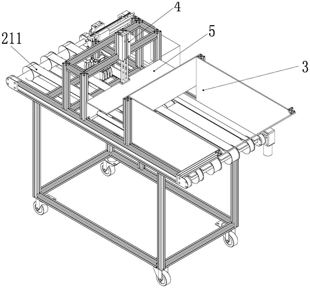 Leaf vegetable split charging and strapping machine