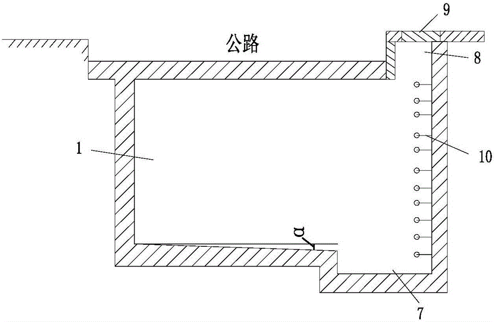 Water storage structure of urban runoff unit