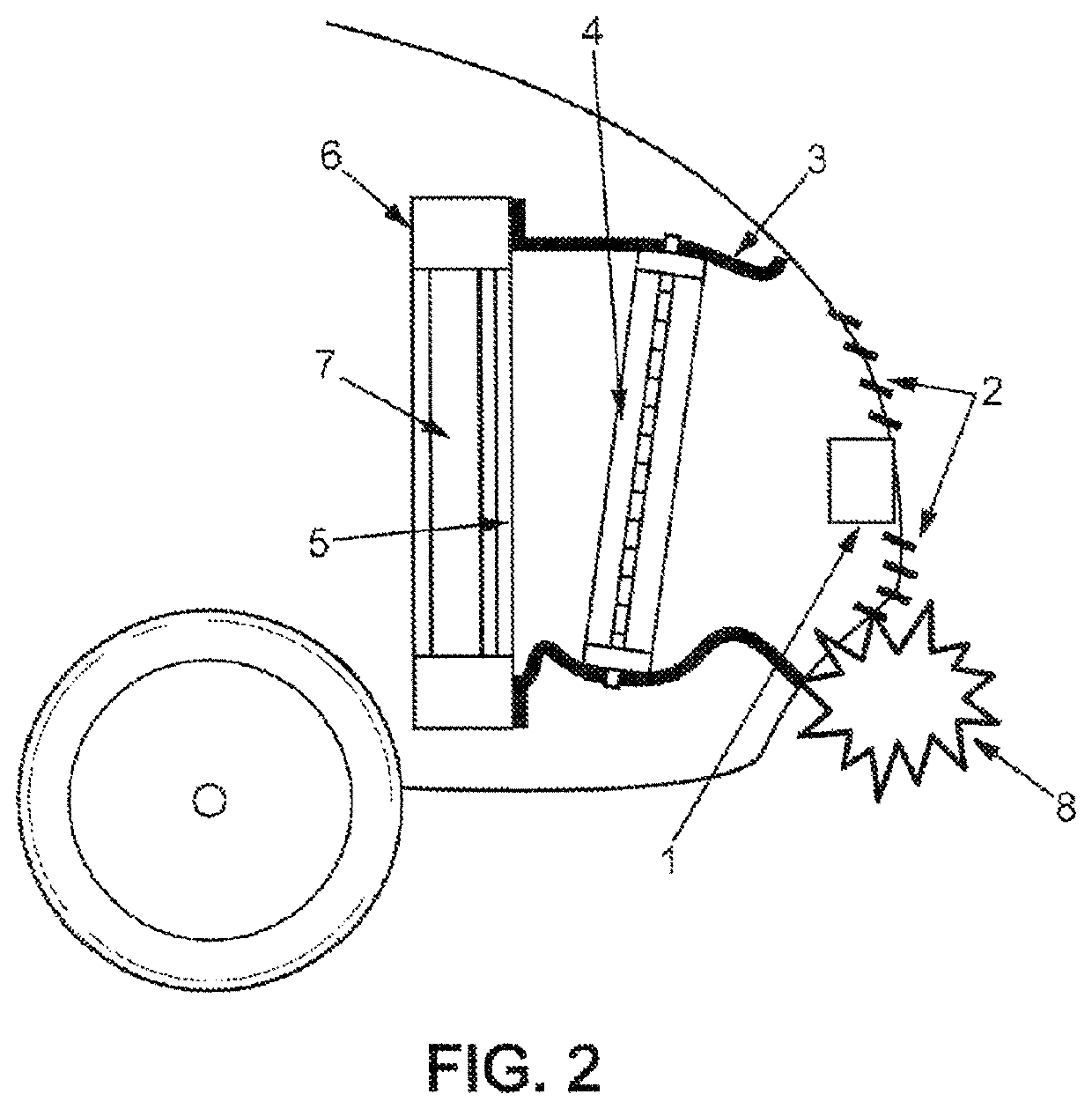 Suspended grille active shutter