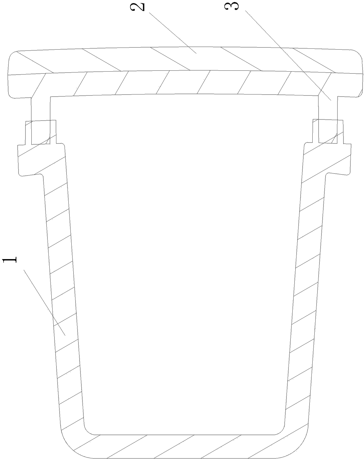 Novel connecting structure of lens and shell of automobile head lamp