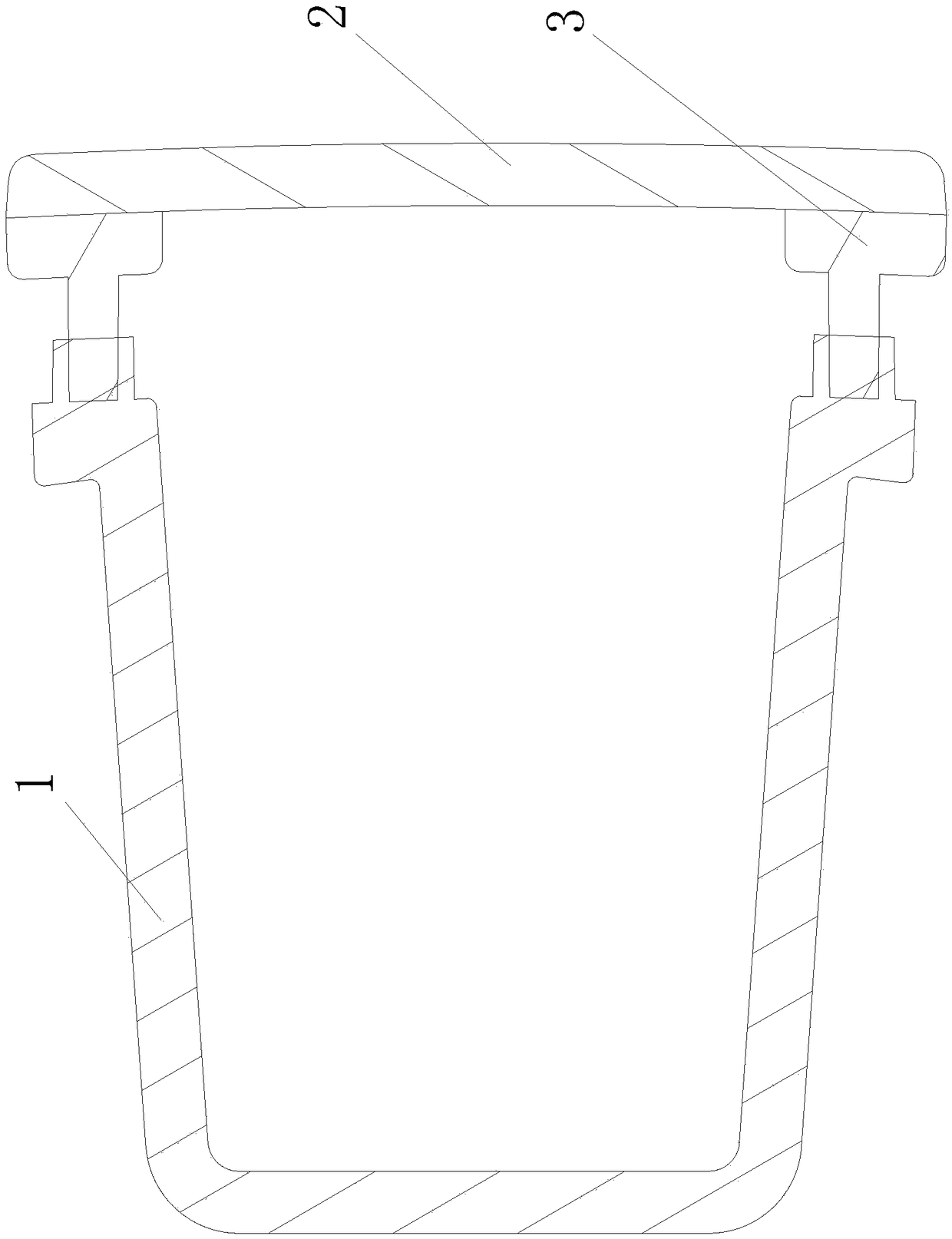 Novel connecting structure of lens and shell of automobile head lamp