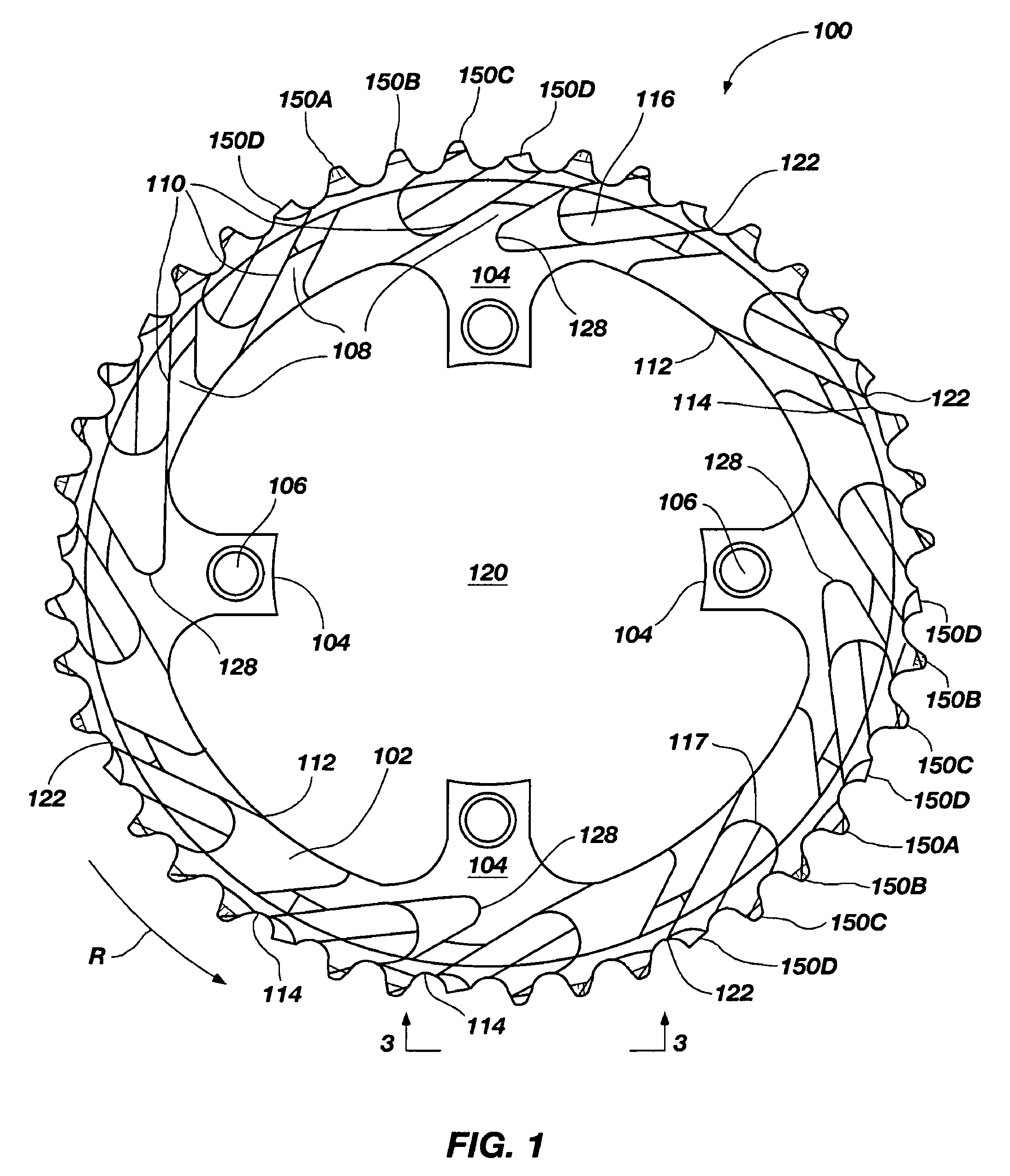 Bicycle chain rings with ramps