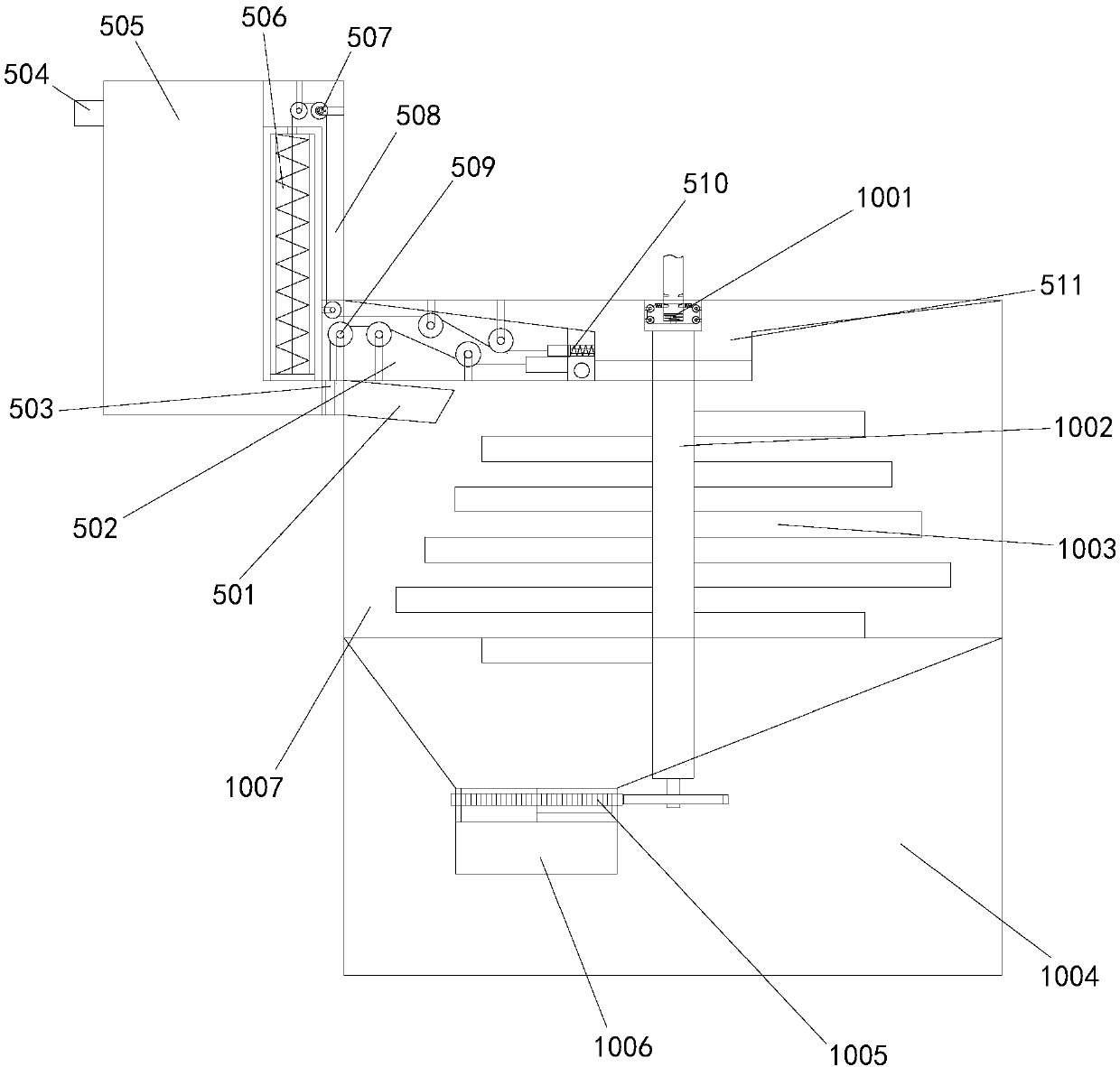 Novel integrated fish forage granule production device