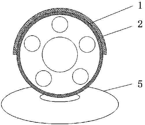 Monitoring camera with radiating function