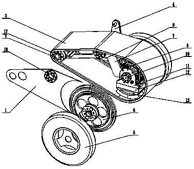 Magnetic adsorption type wall-climbing wheel