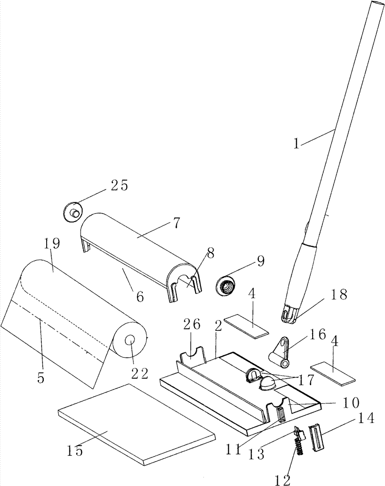 Convenient dedusting paper mop