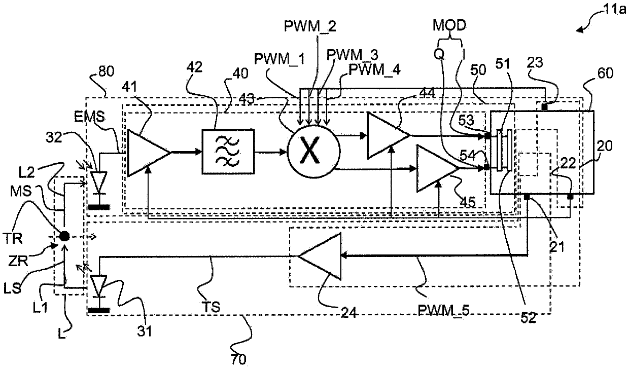 Optical waveguide arrangement for the optical detection of drops