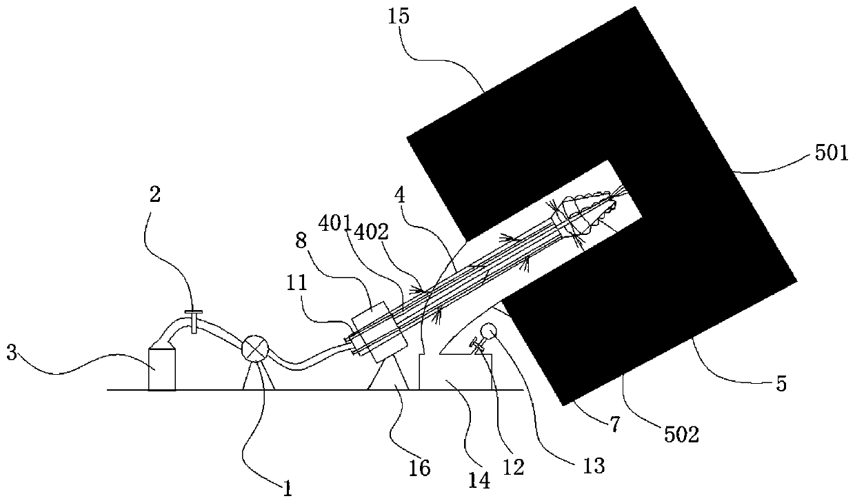 Ultra-high pressure water jet slotting system and using method thereof